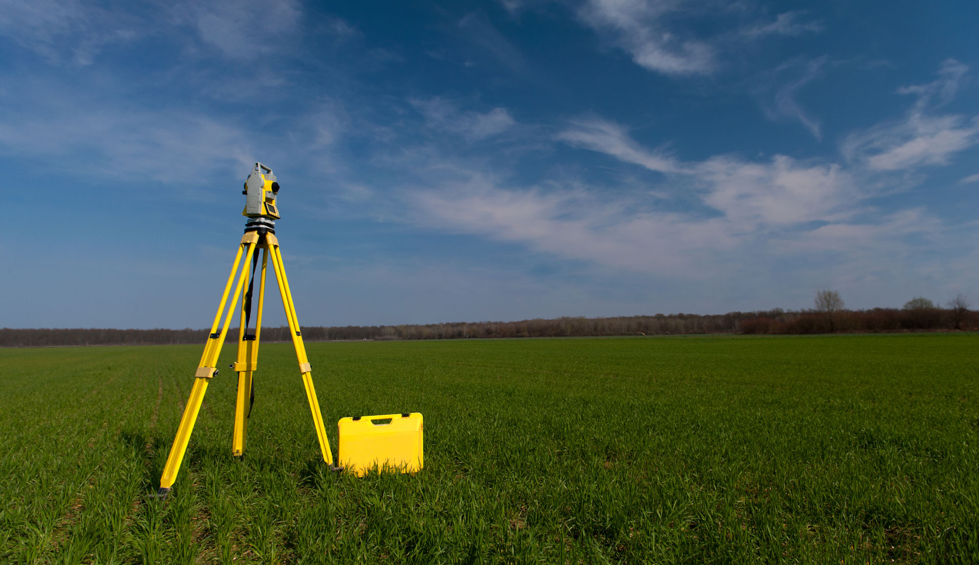 a large field being surveyed